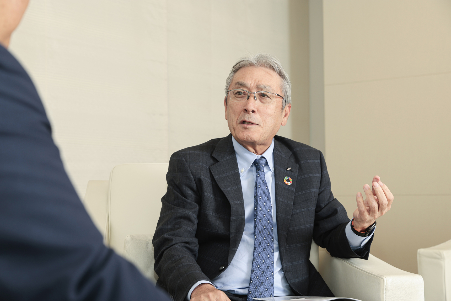 「我々の目標は、1人で達成できるものではない」と語る池見社長。 JRSRにも参画し、ステークホルダーとの話し合いを進める