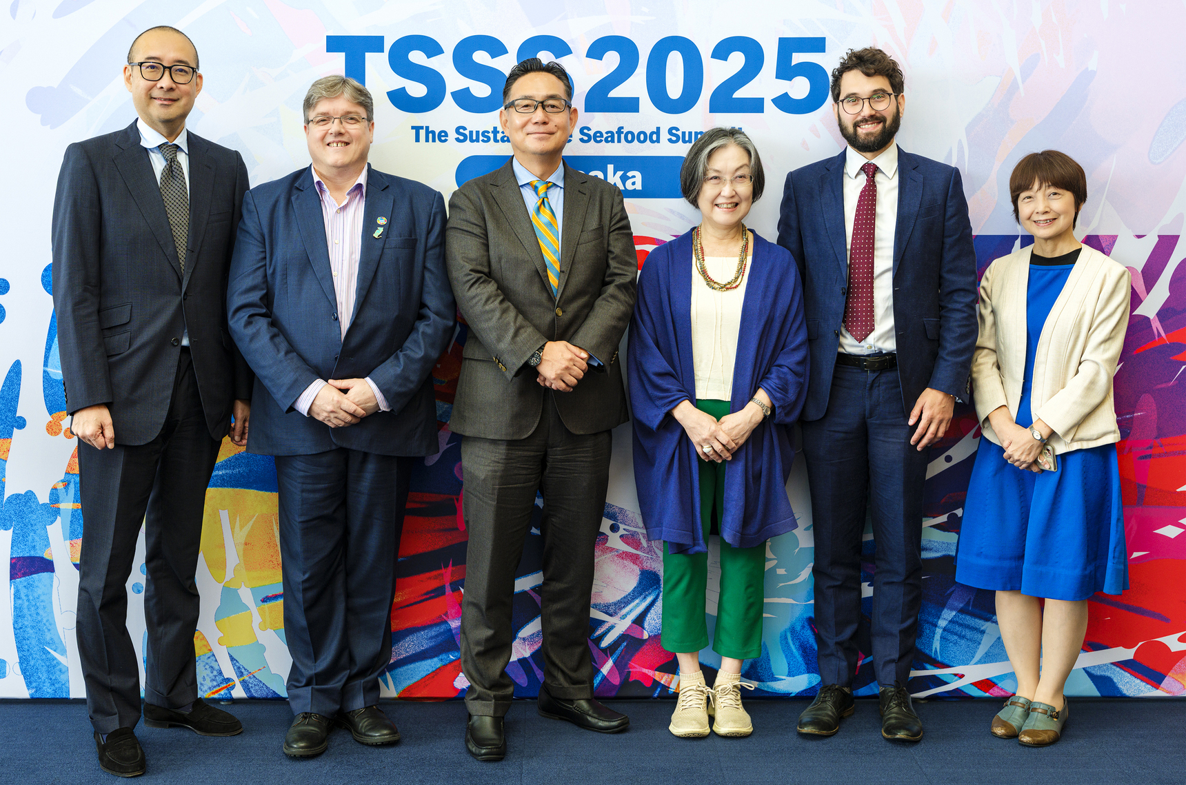 2025年10月大阪開催のTSSS2025で、投融資機関と水産物のトレーサビリティをめぐるパネルセッションに登壇したブッシェーさん（右から2番目） 